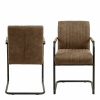 Adele Dining Chair Light Brown Pair