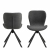 Batilda Swivel Dining Chairs in Grey Pair