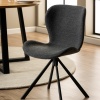 Batilda Swivel Dining Chairs in Grey Pair