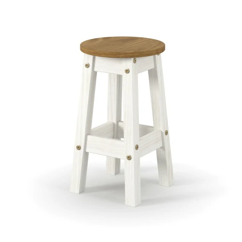 Corona White low breakfast stools (pair)