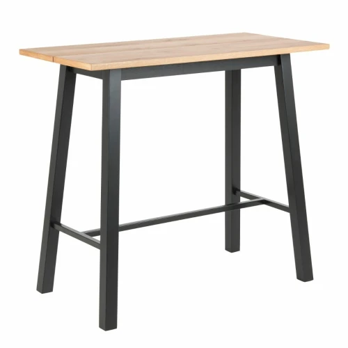 Chara Bar Table in Black & Oak