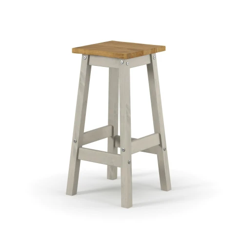 Corona Grey high breakfast stools pair