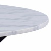 Dining Table White Polished Marble Top