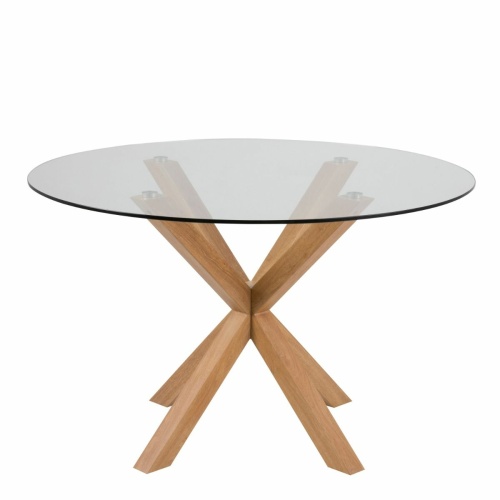 Round Dining Table Smoked Glass