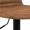 Kimmy Bar Stool with Brown Fabric in Set of 2