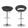 Plump Black Swivel Bar Stool