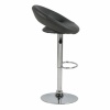 Plump Black Swivel Bar Stool