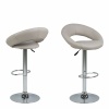 Plump Light Grey Swivel Bar Stool