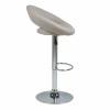 Plump Light Grey Swivel Bar Stool