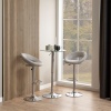 Plump Light Grey Swivel Bar Stool