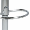 Plump Light Grey Swivel Bar Stool