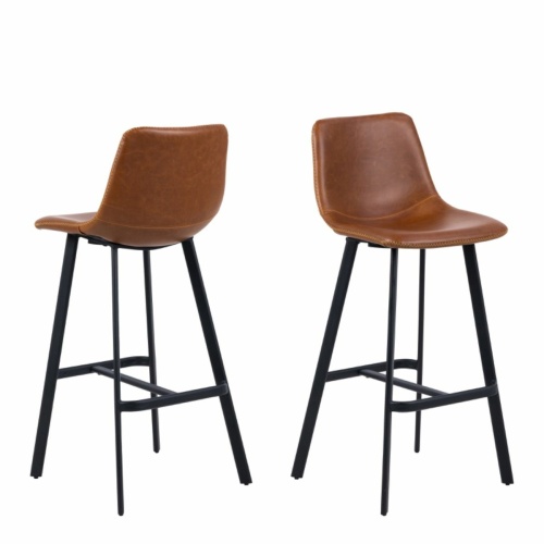 Regon Bar Chair in Brown Set of 2