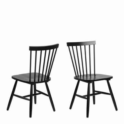 Riano Dining Chairs in Black Set of 2