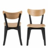Roxby Dining Chairs in Black Oak (Pair)