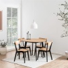 Roxby Round Dining Table in Oak Black 105