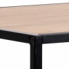 Seaford Black Metal Bar Table Oak Top