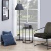 Seaford Small Side Table Black Top