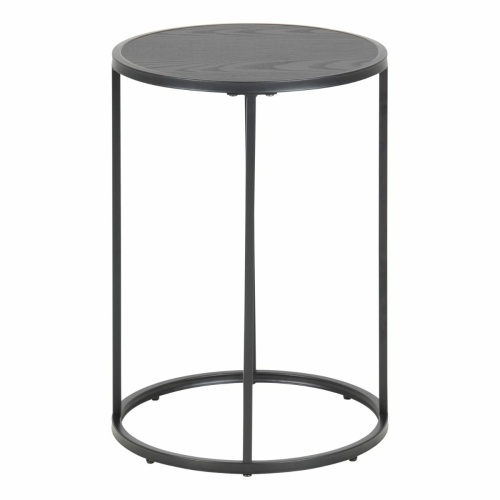 Seaford Small Side Table Black Top