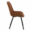 Waylor Dining Chair in Brown Fabric Pair