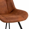 Waylor Dining Chair in Brown Fabric Pair