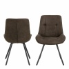 Waylor Dining Chair in Grey Fabric Pair