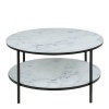 Alisma Round Coffee Table White Black