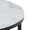 Alisma Round Coffee Table White Black