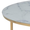 Alisma Round Coffee Table White Gold