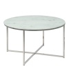 Alisma Round Coffee Table White Marble