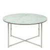 Alisma Round Coffee Table White Marble