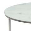 Alisma Round Coffee Table White Marble