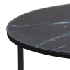 Alisma Round Coffee Table Black Marble