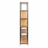 Seaford Bookcase 7 Shelves Glass Front Display Oak5