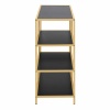 Seaford Bookcase Gold 4 Black Shelves