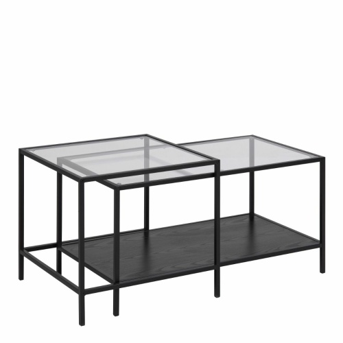 Seaford Coffee Table Set with Glass Top