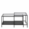 Seaford Coffee Table Set with Glass Top