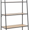 Seaford Ladder Bookcase 5 Oak Shelves
