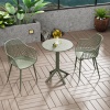 3 Piece Lattice Bistro Table Moss Green