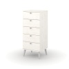 Augusta Curve 5 Drawer Narrow Chest