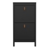 Barcelona Shoe Cabinet 2 Flip Down Doors Black