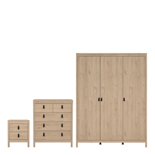 Barcelona 3 Bedroom Set Oak