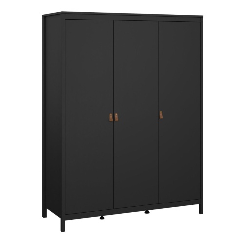 Barcelona 3 Door Wardrobe Black