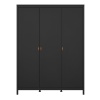 Barcelona 3 Door Wardrobe Black