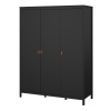 Barcelona 3 Door Wardrobe Black