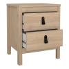 Barcelona Bedside Table 2 Drawers Oak