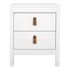 Barcelona Bedside Table 2 Drawers White