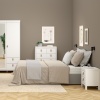 Barcelona Bedside Table 2 Drawers White