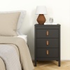 Barcelona Bedside Table 3 Drawers Black