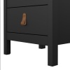 Barcelona Bedside Table 3 Drawers Black