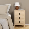 Barcelona Bedside Table 3 Drawers Oak